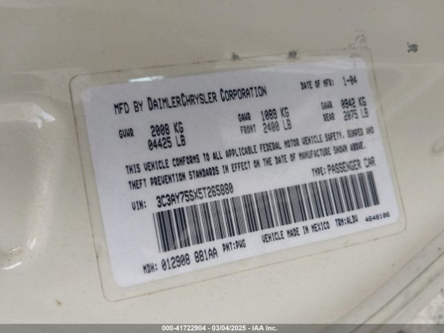2005 CHRYSLER PT CRUISER 3C3AY75SX5T265880 Photo 8