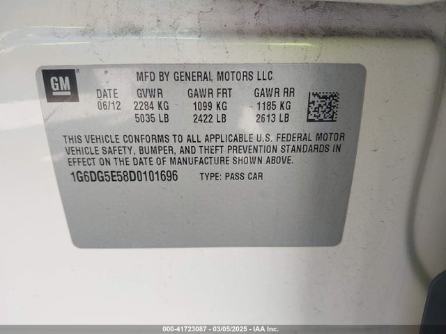 2013 CADILLAC CTS 1G6DG5E58D0101696 Photo 8
