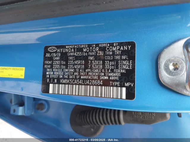 KM8K5CA54LU428684 Hyundai Kona Ultimate