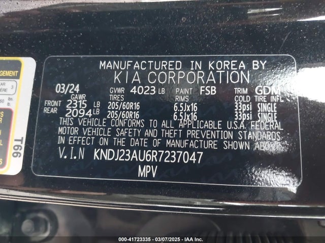 KNDJ23AU6R7237047 KIA SOUL LX