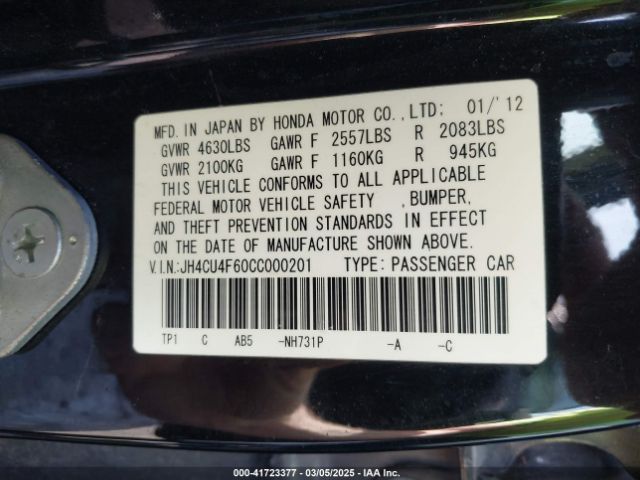 2012 ACURA TSX JH4CU4F60CC000201 Photo 8