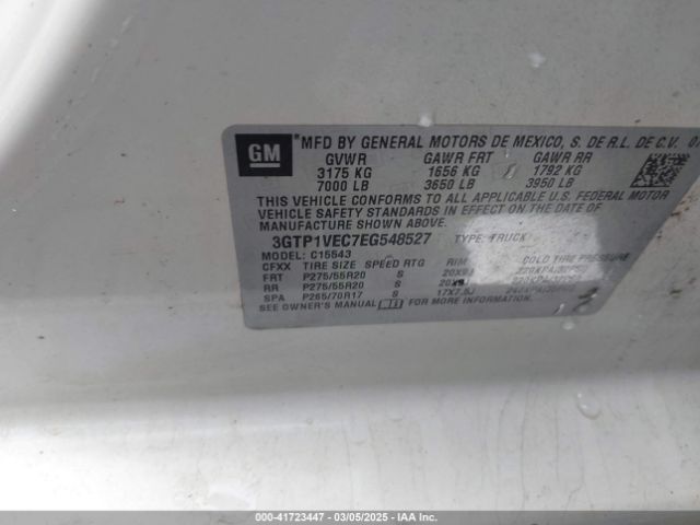 3GTP1VEC7EG548527 GMC Sierra 1500 Slt