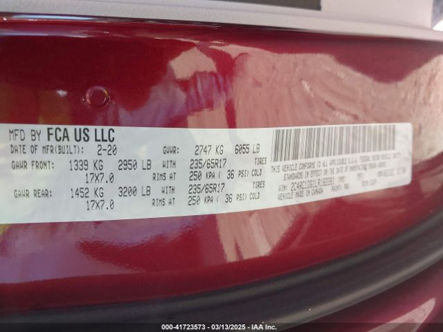 2020 CHRYSLER VOYAGER 2C4RC1DG1LR182281 Photo 8