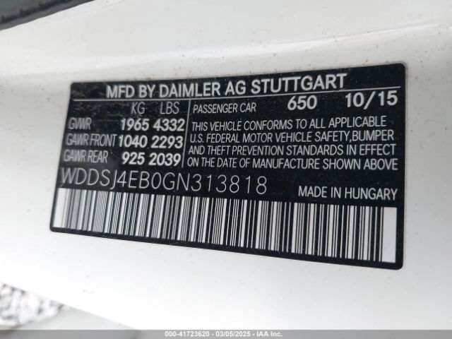 2016 MERCEDES-BENZ CLA 250 WDDSJ4EB0GN313818 Photo 8