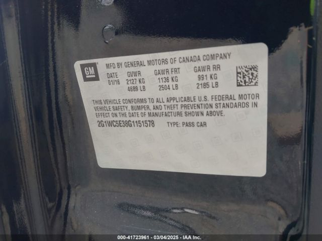 2G1WC5E38G1151578 Chevrolet Impala Limited Ltz