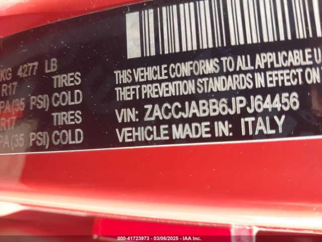 ZACCJABB6JPJ64456 Jeep Renegade Latitude Fwd