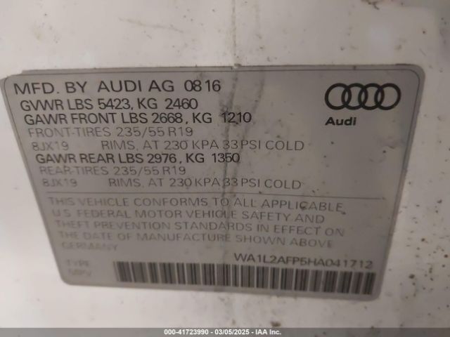 2017 AUDI Q5 WA1L2AFP5HA041712 Photo 8
