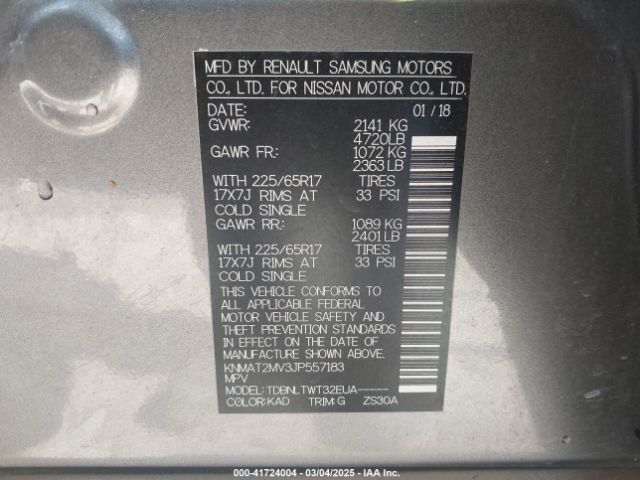 2018 NISSAN ROGUE KNMAT2MV3JP557183 Photo 8