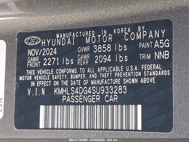 Hyundai Elantra Sel Convenience 2025 KMHLS4DG4SU933283 Image 9
