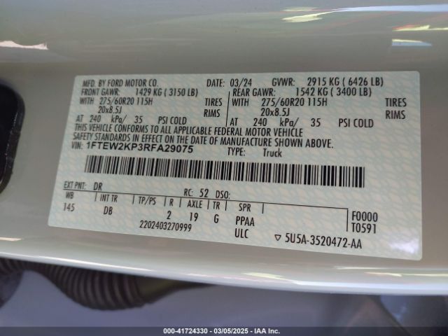 1FTEW2KP3RFA29075 Ford F-150 Stx