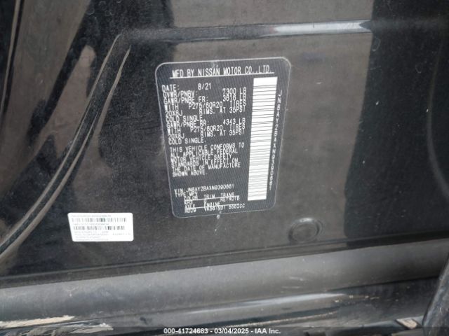 JN8AY2BAXN9390661 Nissan Armada Sl 2wd