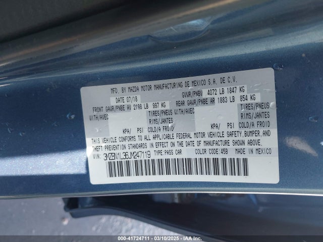 3MZBN1L36JM247119 Mazda Mazda3 Touring