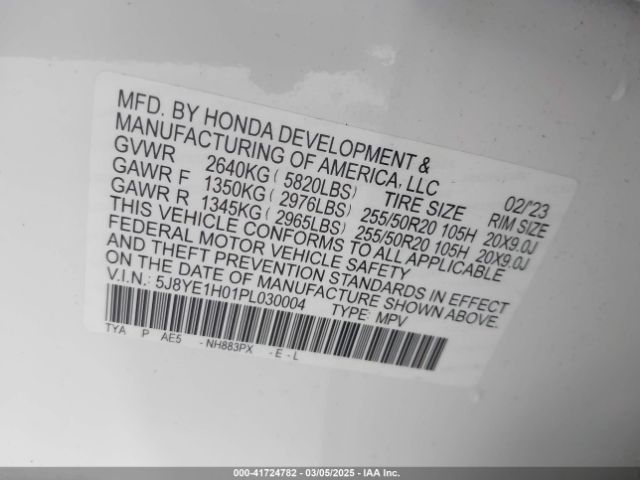 5J8YE1H01PL030004 Acura MDX A-SPEC