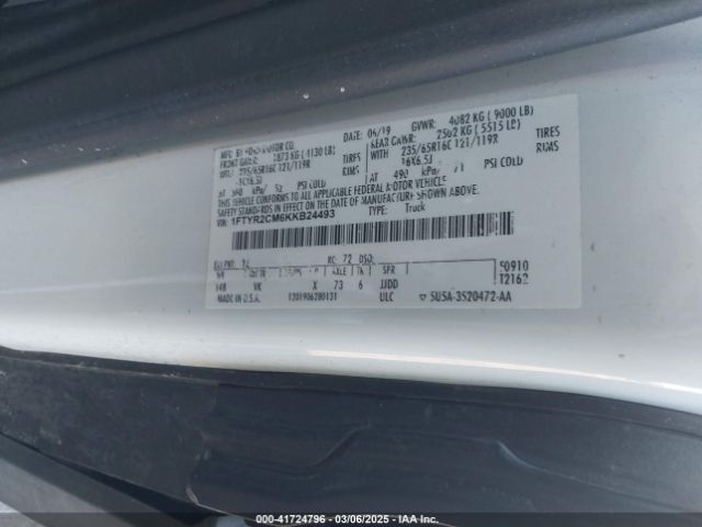 1FTYR2CM6KKB24493 Ford Transit-250