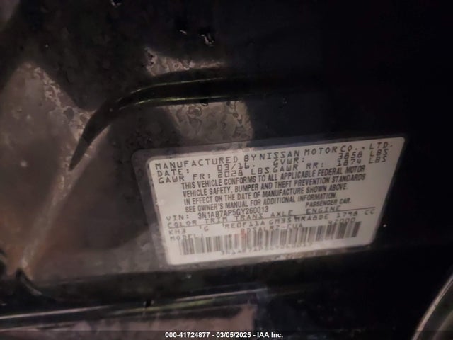 3N1AB7AP5GY260013 Nissan 2016