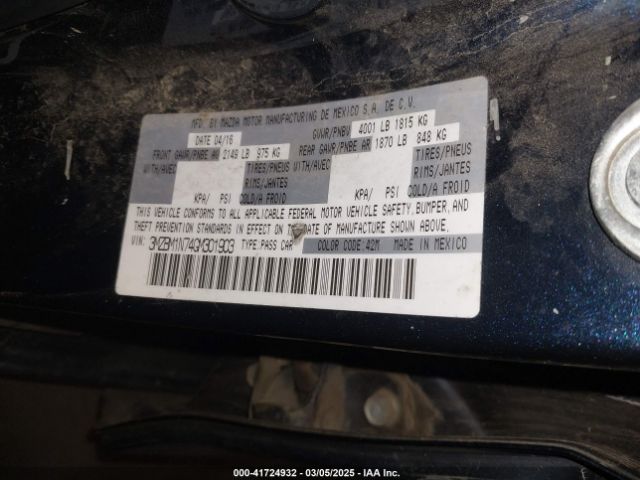 3MZBM1N74GM301903 Mazda Mazda3 I Grand Touring
