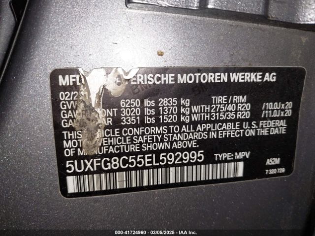 5UXFG8C55EL592995 BMW X6 Xdrive50i