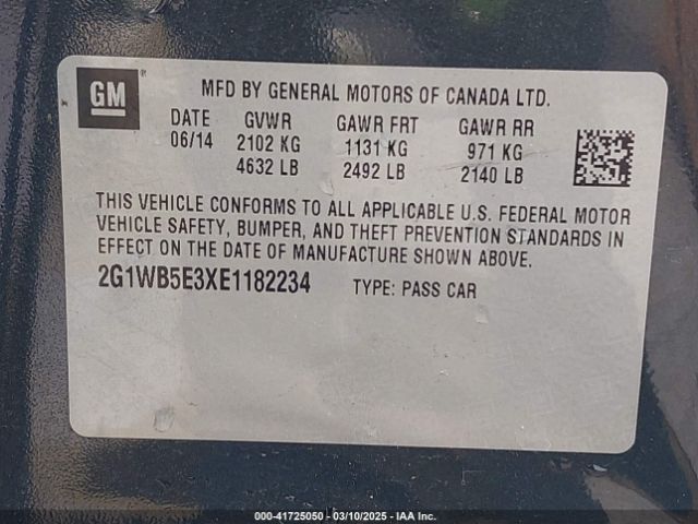 2G1WB5E3XE1182234 Chevrolet Impala Limited Lt
