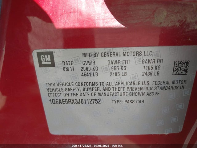 2018 CADILLAC ATS 1G6AE5RX3J0112752 Photo 8