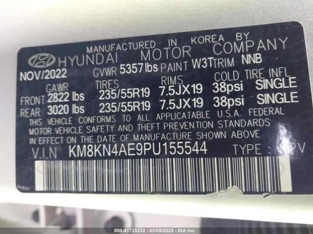 KM8KN4AE9PU155544 Hyundai Ioniq 5 Sel