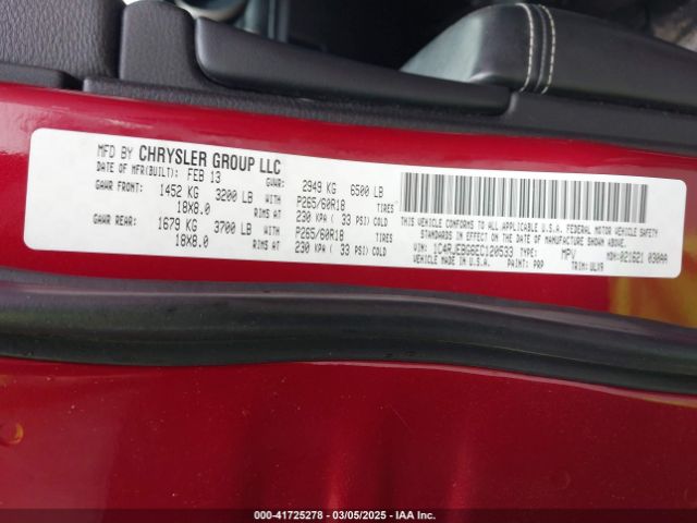 1C4RJEBG6EC120533 Jeep Grand Cherokee Limited