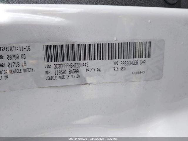 2017 FIAT 500 3C3CFFFH6HT556442 Photo 8