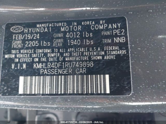 KMHLR4DF1RU749898 Hyundai Elantra N Line
