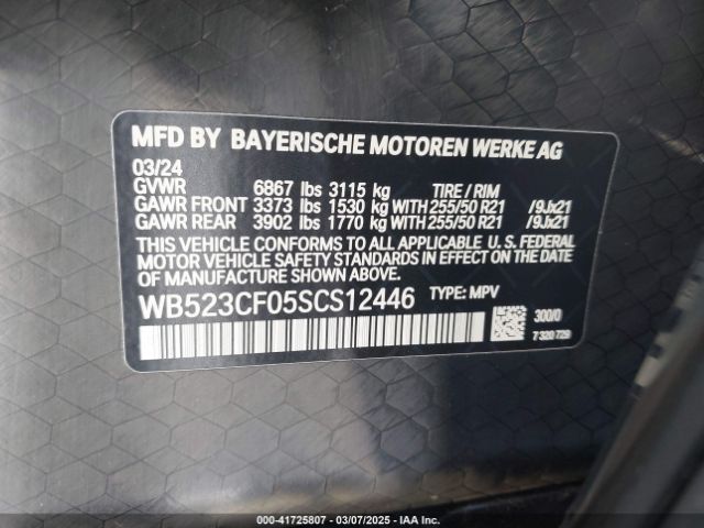 WB523CF05SCS12446 BMW Ix Xdrive50