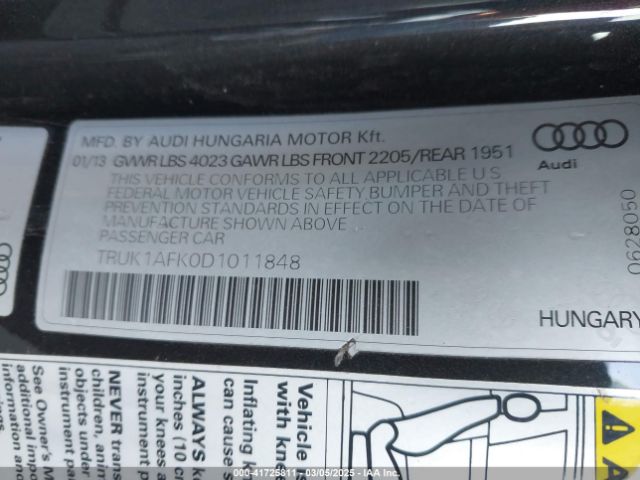 2013 AUDI TTS TRUK1AFK0D1011848 Photo 8