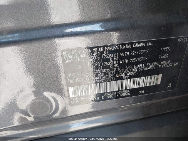 Toyota Rav4 Xle 2021 2T3W1RFV0MC153611 Image 9