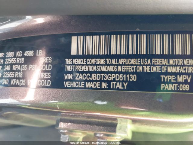 ZACCJBDT3GPD51130 Jeep Renegade Limited