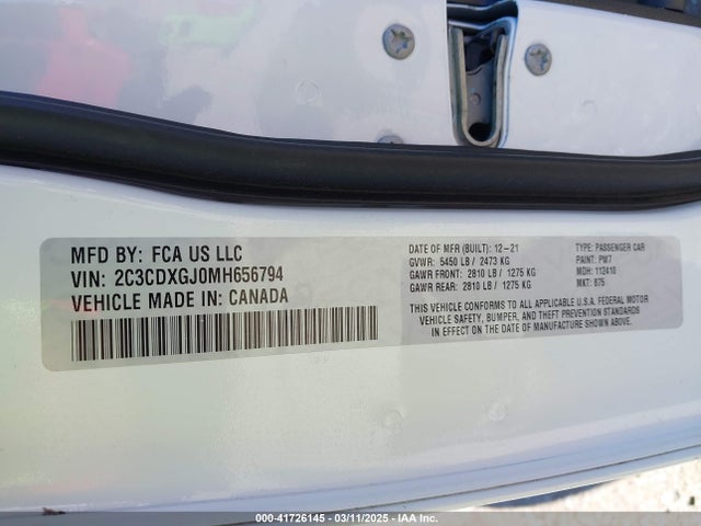 Dodge 2021 2021 2C3CDXGJ0MH656794 Image 9