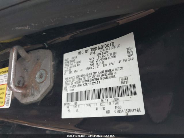 NM0GE9F7XE1152651 Ford Transit Connect Xlt