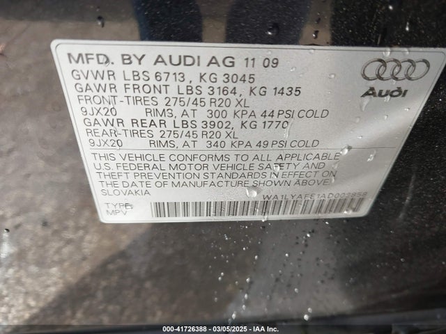 2010 AUDI Q7 WA1LYAFE1AD002858 Photo 8