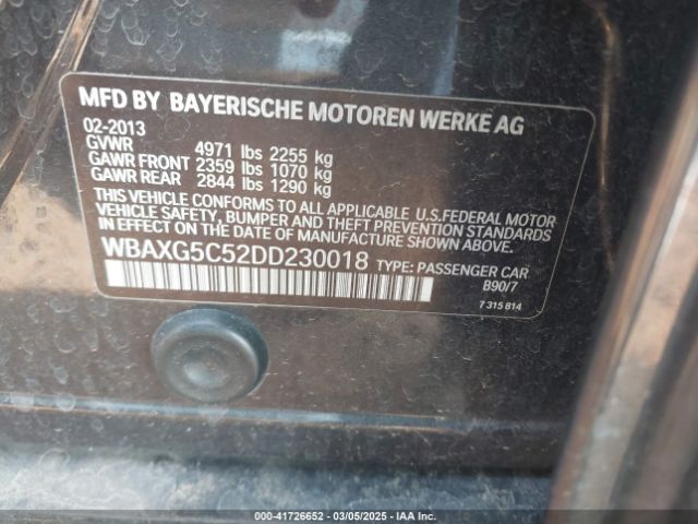 2013 BMW 528I WBAXG5C52DD230018 Photo 8