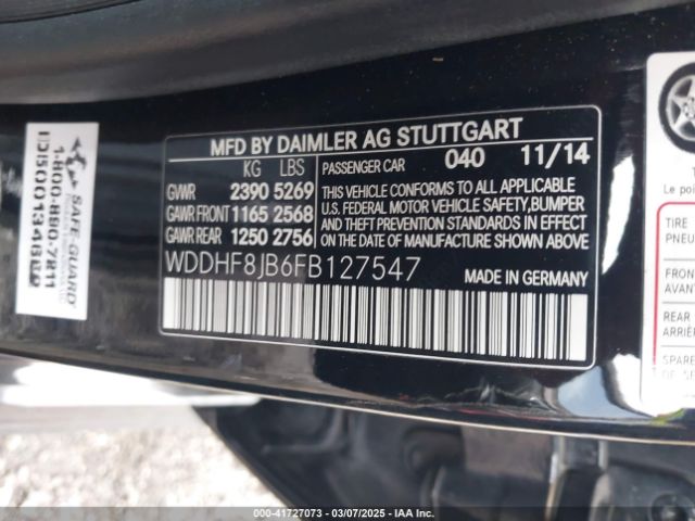 WDDHF8JB6FB127547 Mercedes-Benz E 350 4matic