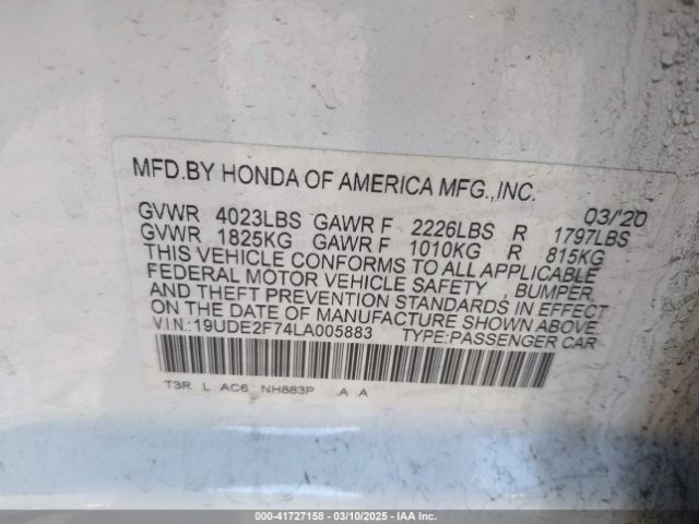 19UDE2F74LA005883 Acura Ilx Premium Package/technology Package