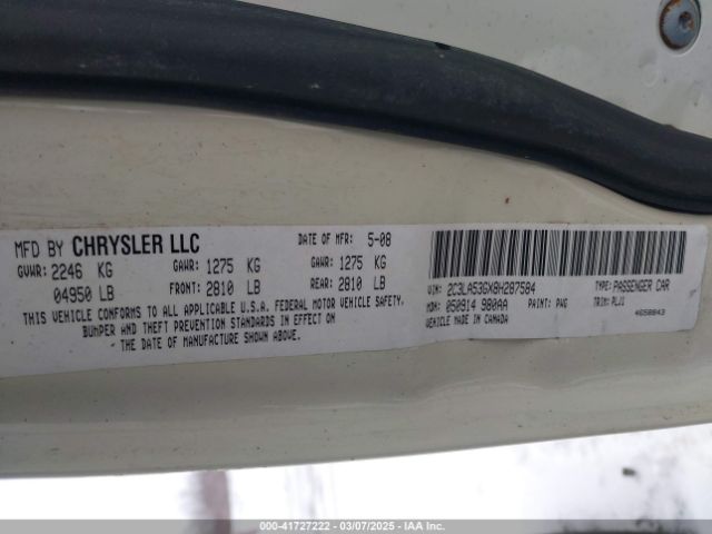 2008 CHRYSLER 300 2C3LA53GX8H287584 Photo 8