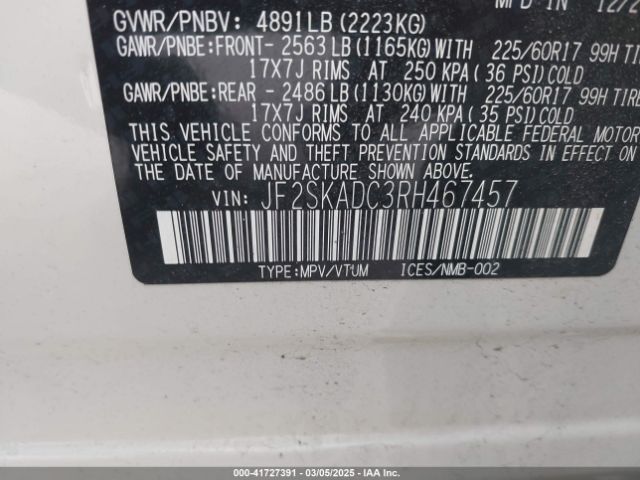 2024 SUBARU FORESTER JF2SKADC3RH467457 Photo 8