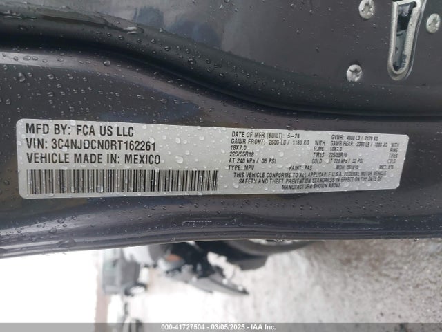 3C4NJDCN0RT162261 Jeep Compass Limited 4x4