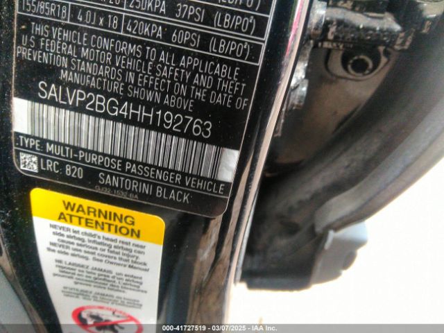 SALVP2BG4HH192763 Land Rover Range Rover Evoque Se/se Premium