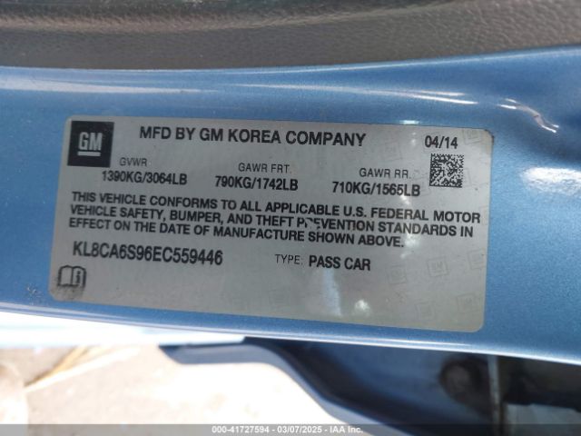 KL8CA6S96EC559446 Chevrolet Spark Ls Manual
