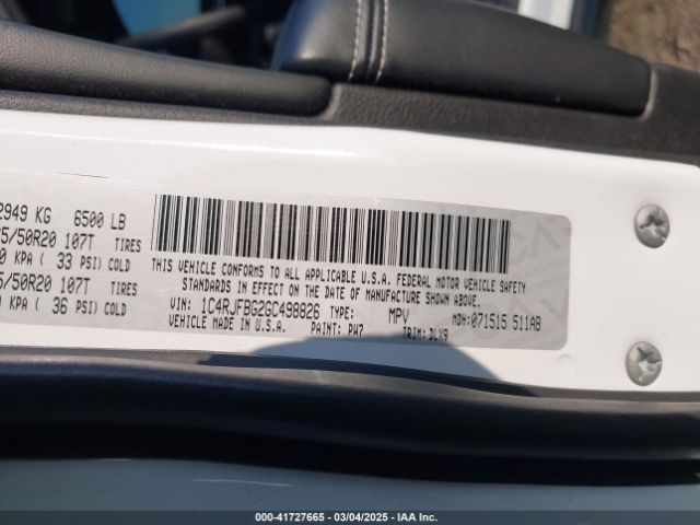 2016 JEEP GRAND CHEROKEE 1C4RJFBG2GC498826 Photo 8