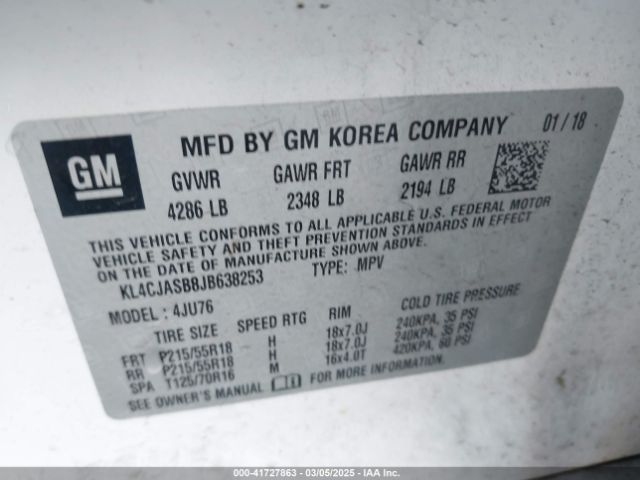 KL4CJASB8JB638253 Buick Encore Preferred