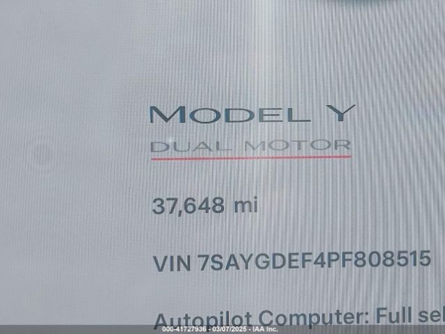 7SAYGDEF4PF808515 Tesla Model Y Performance Dual Motor All-wheel Drive