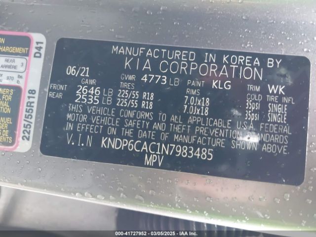 KNDP6CAC1N7983485 KIA Sportage Nightfall Edition