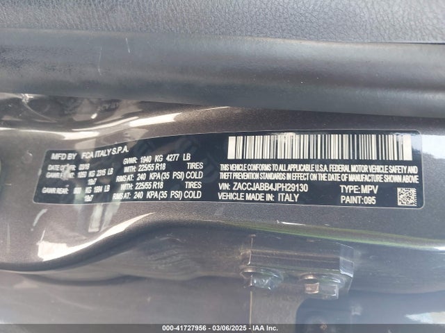 ZACCJABB4JPH29130 Jeep Renegade Altitude Fwd
