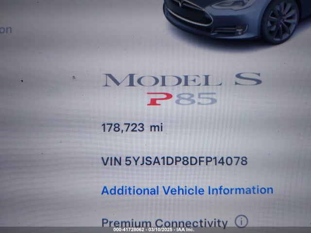 2013 TESLA MODEL S 5YJSA1DP8DFP14078 Photo 6