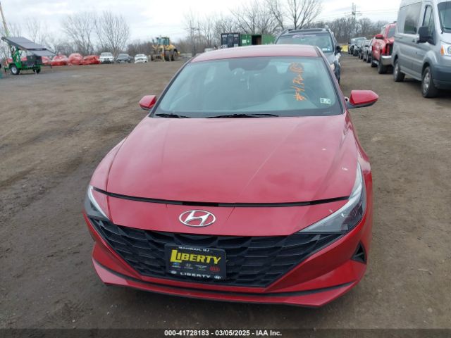 KMHLM4AJ1PU055183 Hyundai Elantra Hybrid Blue