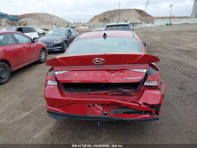 KMHLM4AJ1PU055183 Hyundai Elantra Hybrid Blue